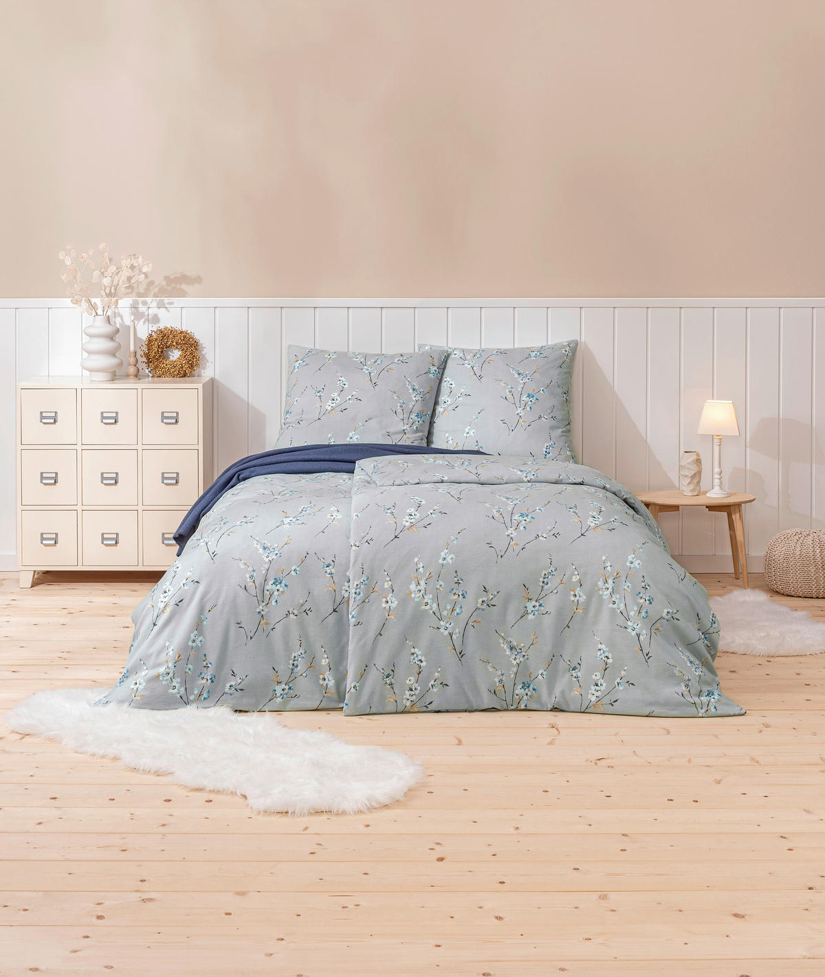 BETTWÄSCHE Atelier Flanell 155/220 cm  - Grau, Design, Textil (155/220cm) - Estella