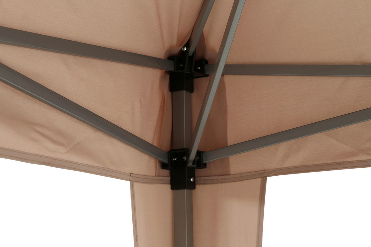 PAVILLON 300/260/300 cm   - Taupe/Grau, KONVENTIONELL, Textil/Metall (300/260/300cm) - Siena Garden