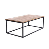 COUCHTISCH in Holz, Metall 110/60/40 cm  - Eichefarben/Schwarz, Natur, Holz/Metall (110/60/40cm)