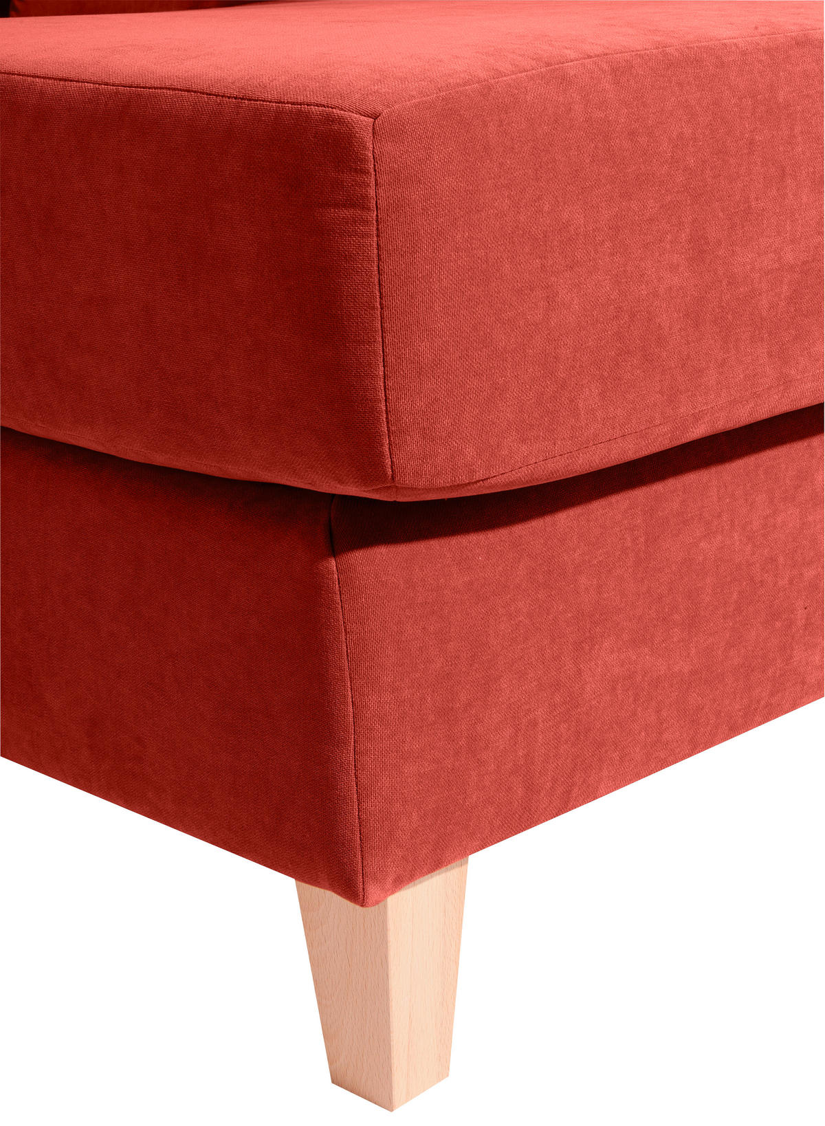 XXL-SESSEL in Velours Terracotta  - Terracotta/Naturfarben, Modern, Holz/Holzwerkstoff (136/107/142cm) - Max Winzer