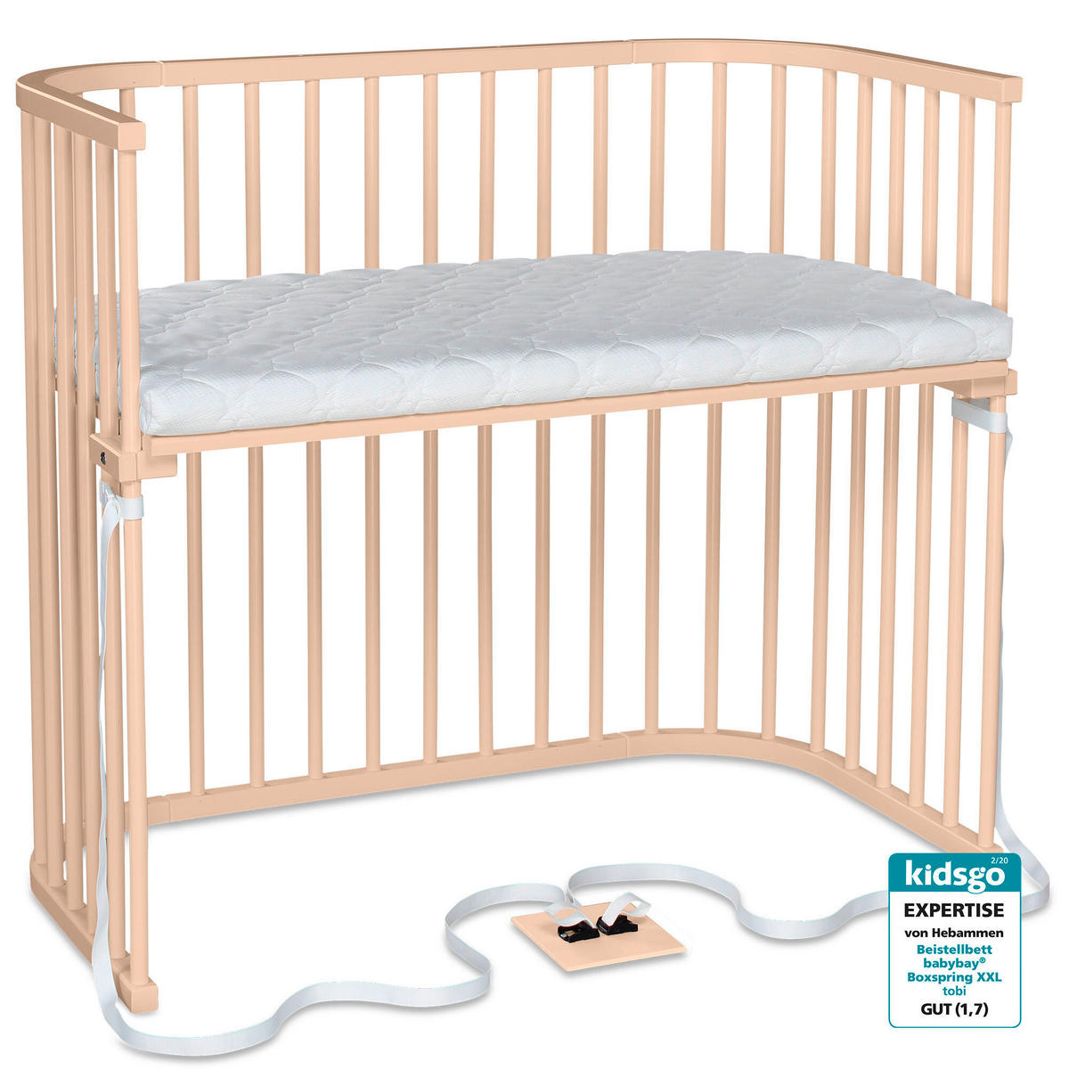 BEISTELLBETT 110/62/96,50 cm  - Beige, Basics, Holz (110/62/96,50cm) - Babybay
