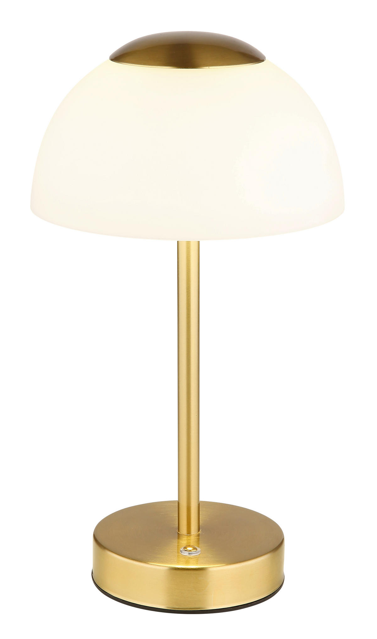 STOLNÍ LAMPA NA BATERIE, dotykový stmívač, 15/31 cm  - bílá/barvy mosazi, Konvenční, kov/plast (15/31cm)