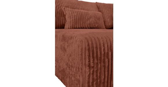 ECKSOFA in Cord Bronzefarben  - Schwarz/Bronzefarben, MODERN, Holz/Textil (145/210cm) - Carryhome