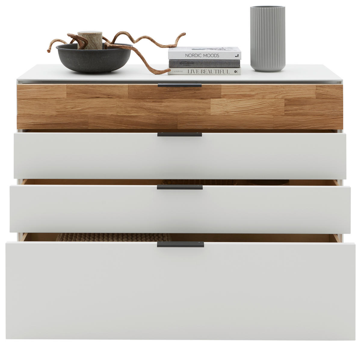 KOMMODE  in 121,9/87,9/45,2 cm  - Wildeiche/Anthrazit, Design, Holz/Holzwerkstoff (121,9/87,9/45,2cm) - Dieter Knoll