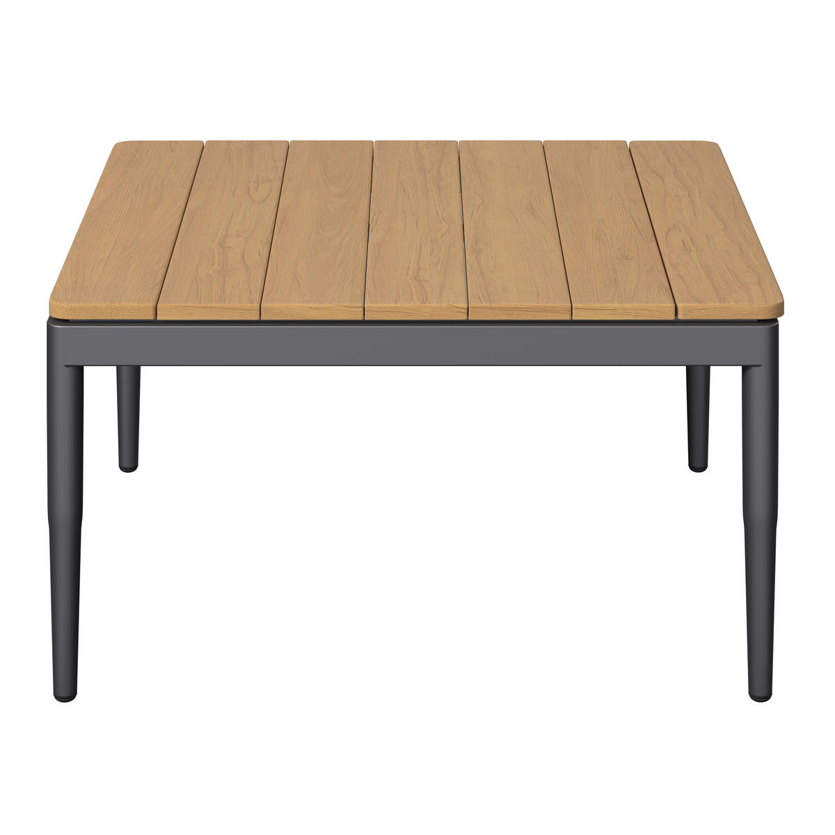 LOUNGEGARNITUR 4-teilig   Eisen  - Dunkelgrau/Naturfarben, MODERN, Kunststoff/Textil - Ambia Garden