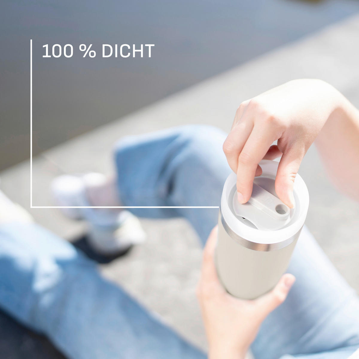 THERMOBECHER Cool 0,5L L  - Hellgrau, Basics, Metall (8/8/25,47cm) - Emsa