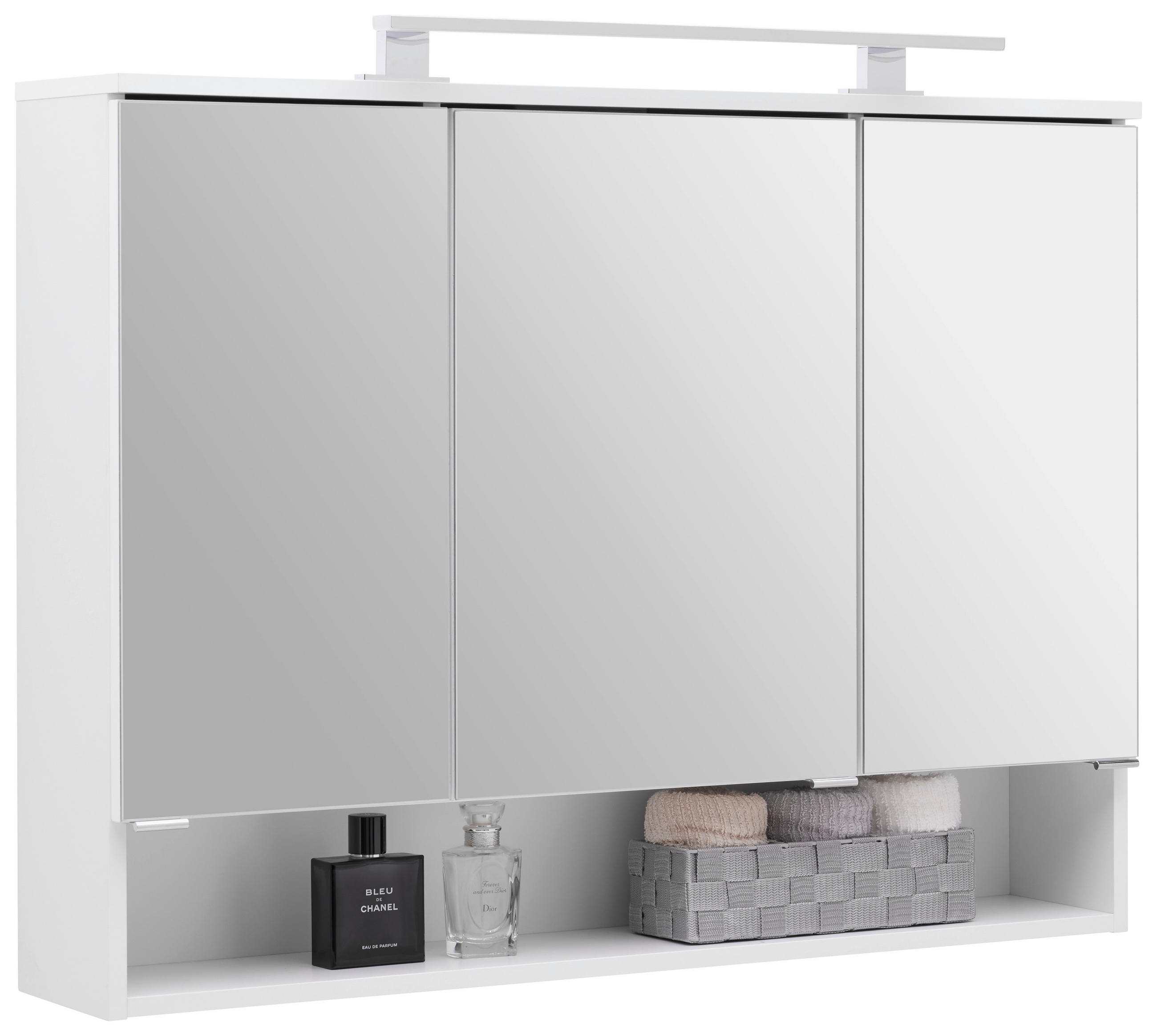 Spiegelschrank Fresh Mit Led 3-Türig Bht: 100x75x20 Cm