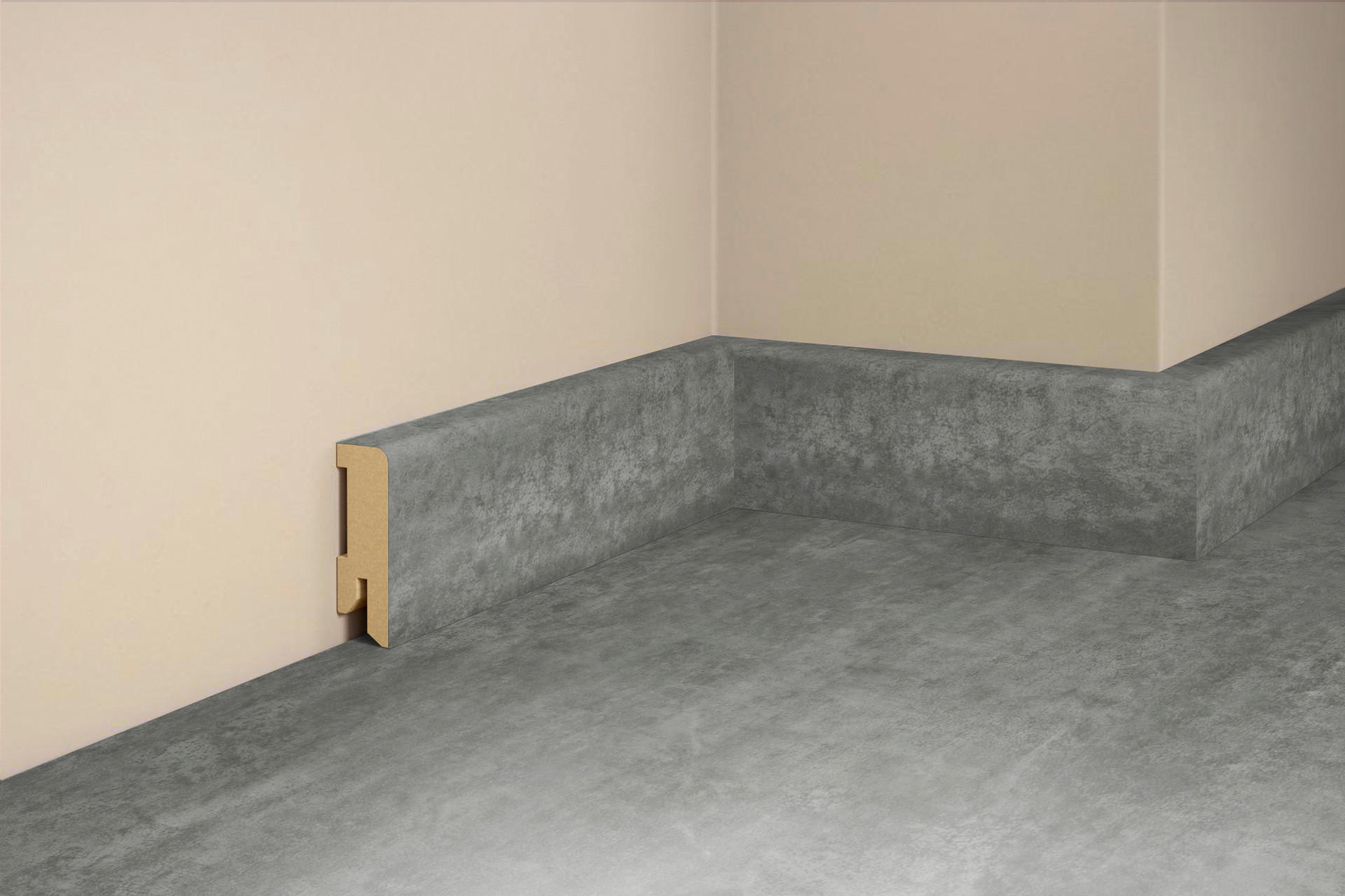 SOCKELLEISTE, Concrete Natur  - Basics, Holzwerkstoff (240/5/1,6cm) - Tilo