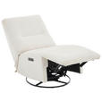 RELAXSESSEL in Textil Creme  - Creme/Schwarz, Design, Textil/Metall (74/105/92cm) - Carryhome