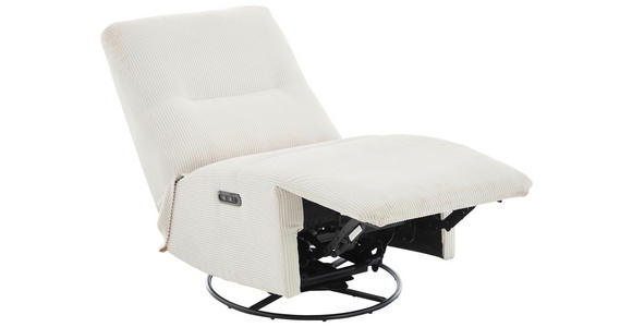 RELAXSESSEL in Textil Creme - Creme/Schwarz, Design, Textil/Metall (74/105/92cm) - Carryhome