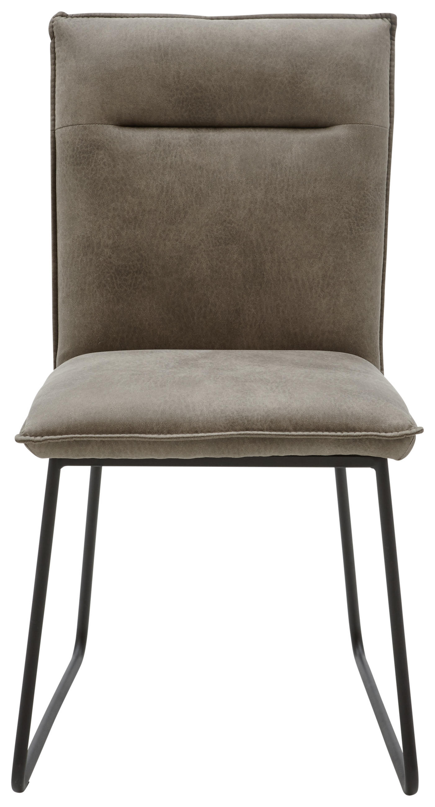 STUHL - Schlammfarben/Schwarz, Design, Textil/Metall (47/87/62cm) - Valnatura