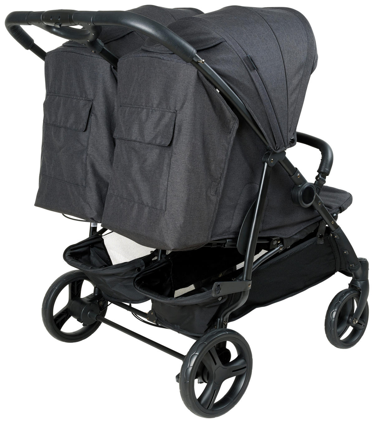ZWILLINGSWAGEN Jimmy Duo  - Schwarz, Basics, Kunststoff/Textil (80/63,5/105cm) - Jimmylee