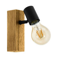 SPOTLIGHT   - brun/svart, Natur, metall/trä (5/16,5cm) - Eglo