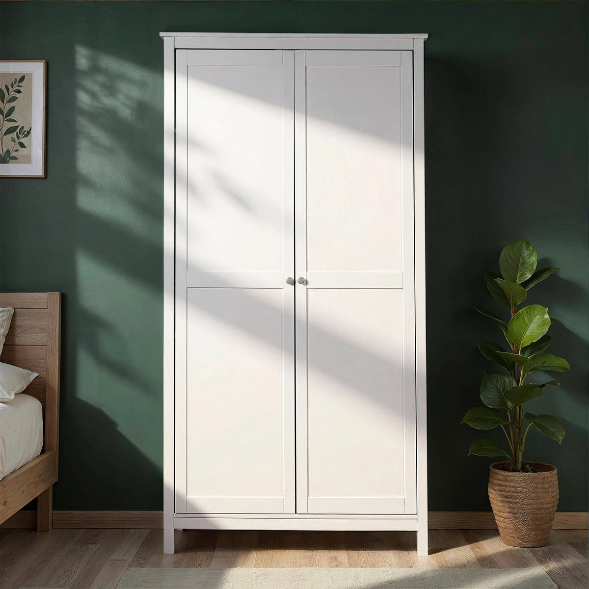 ORMAR ZA ODJEĆU bijela   - bijela/srebrne boje, Moderno, metal/drvo (106/210/60cm)