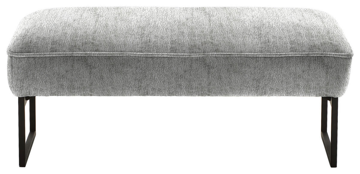 HOCKERBANK in Textil Hellgrau  - Anthrazit/Hellgrau, Design, Textil/Metall (108/46/64cm) - Joop!