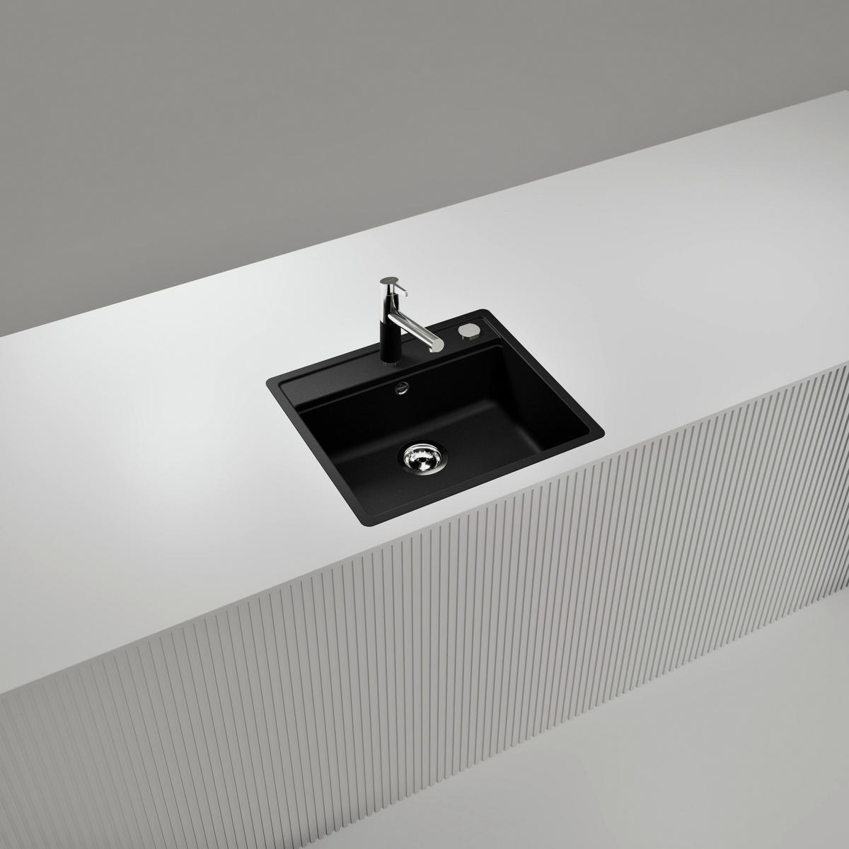SPÜLE MONN100FBMAG  - Dunkelgrau, Basics, Stein (57/29/51cm) - Schock