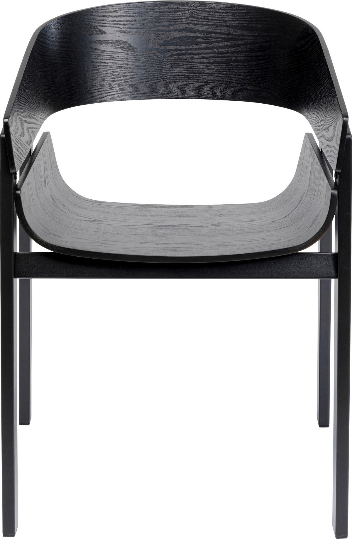 ARMLEHNSTUHL  in Stahl  - Schwarz, Design, Metall (57/77/53cm) - Kare-Design