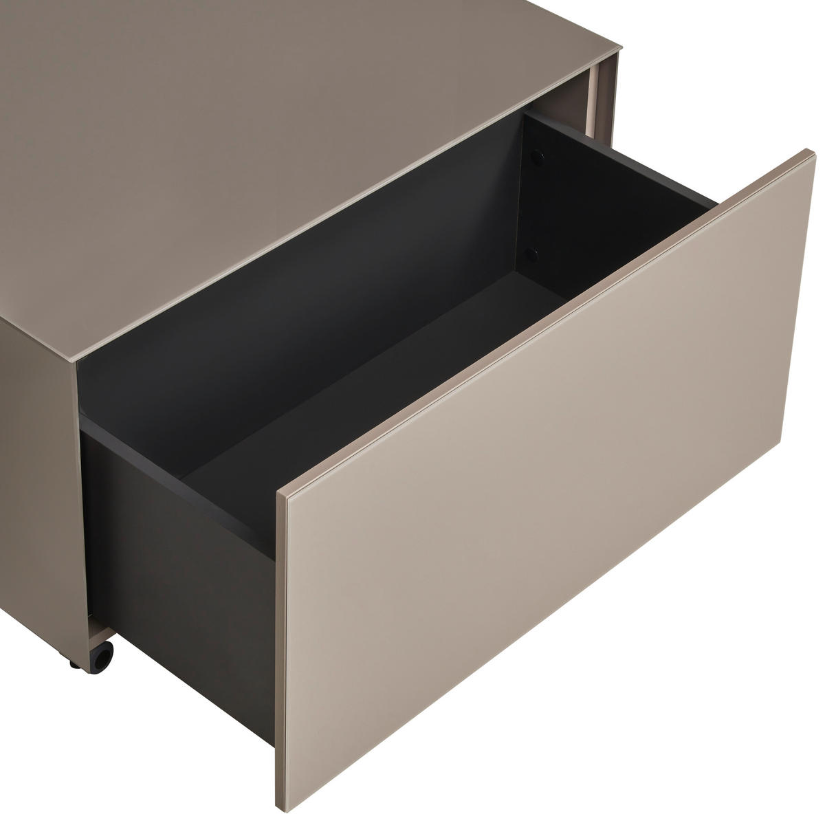 COUCHTISCH Flachglas 75/75/42 cm rechteckig Taupe  - Taupe, Design, Glas/Holzwerkstoff (75/75/42cm) - Novel