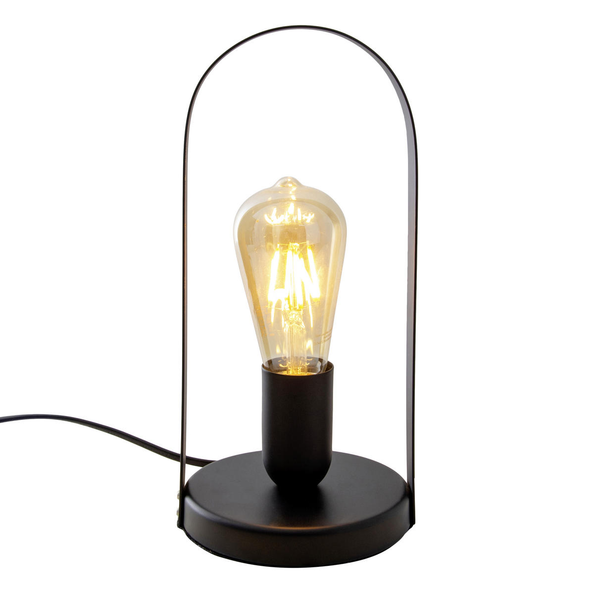 TISCHLEUCHTE FARO 13,5/28,5 cm   - Schwarz, Design, Metall (13,5/28,5cm) - Näve