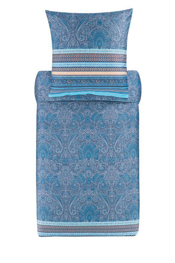 BETTWÄSCHE Maser Satin 200/200 cm  - Blau, Basics, Textil (200/200cm) - Bassetti