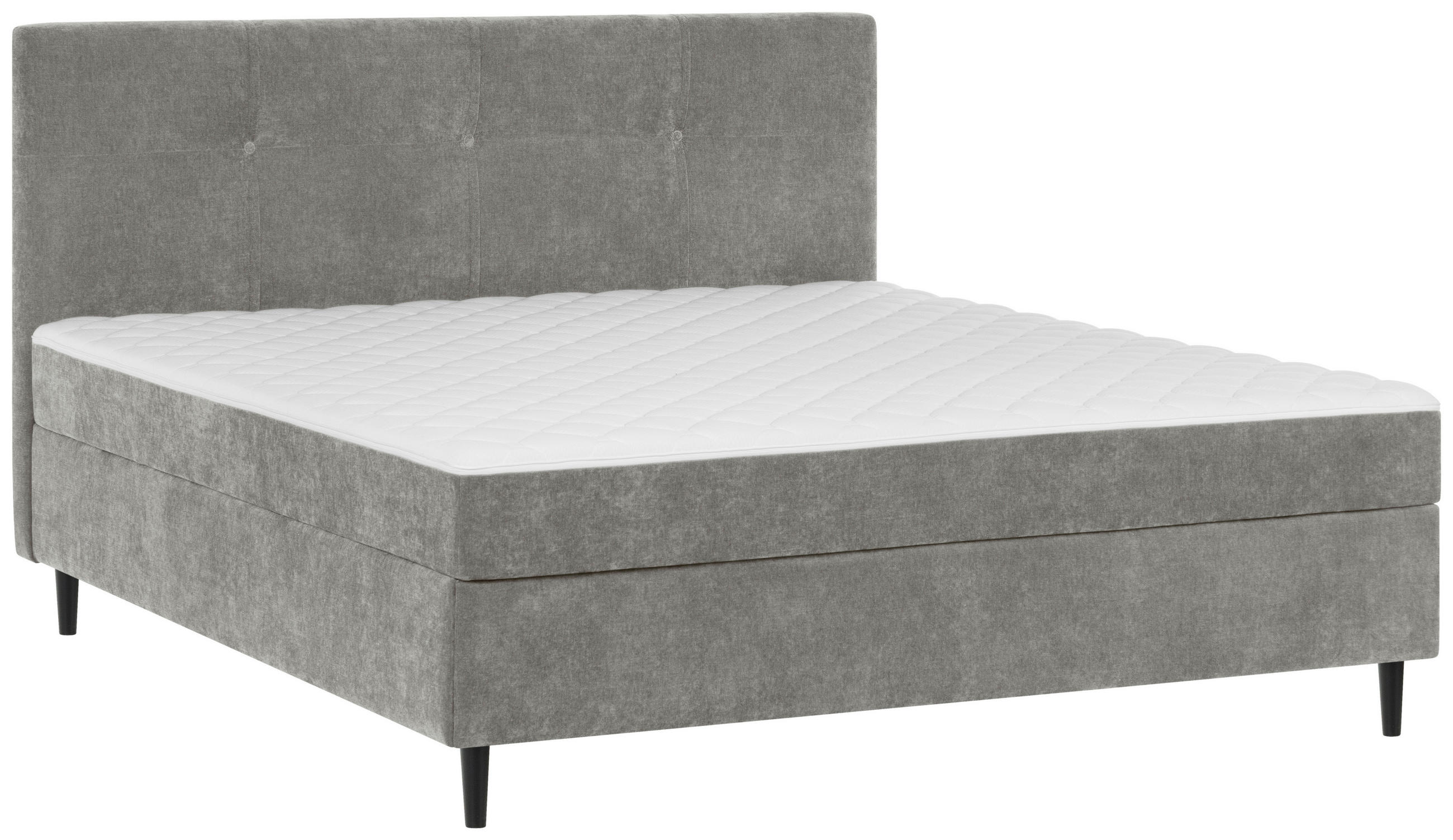 BOXBETT 120/200 cm  in Grau  - Schwarz/Grau, KONVENTIONELL, Holz/Textil (120/200cm) - Welnova