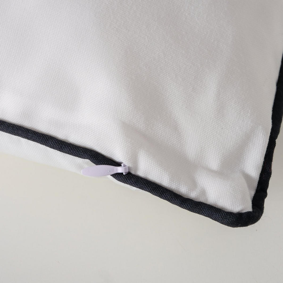 ZIERKISSEN  45/45 cm   - Schwarz/Weiß, Basics, Textil (45/45cm)
