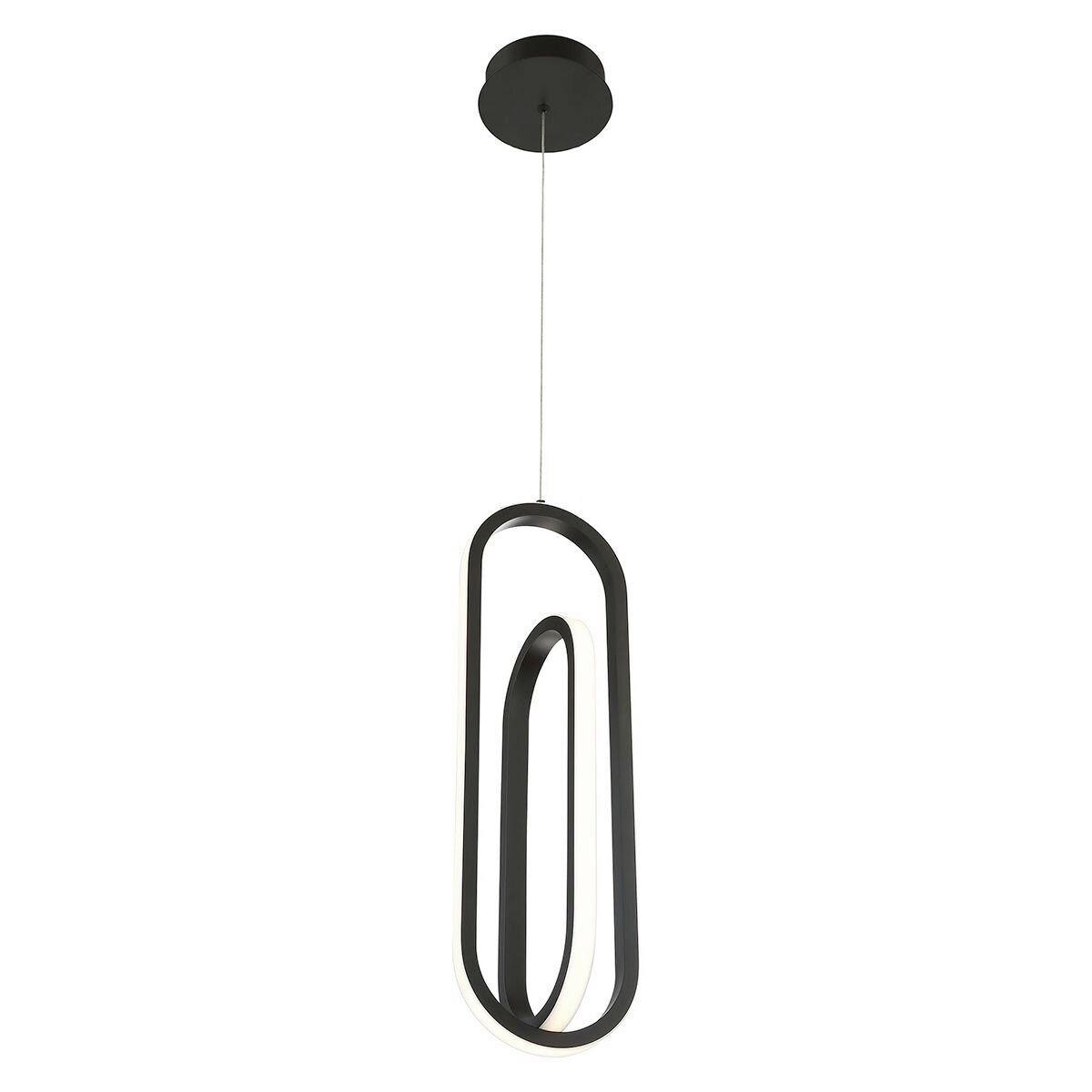 LED-HÄNGELEUCHTE Eurofase 21/63,5/63,5 cm   - Schwarz, Design, Kunststoff/Metall (21/63,5/63,5cm) - Elstead Lighting