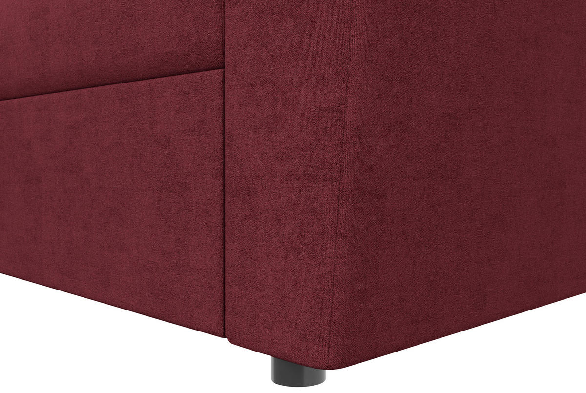 ECKSOFA TERMOLI Rot Jacquard  - Rot/Schwarz, Design, Kunststoff/Textil (231/155cm) - MID.YOU