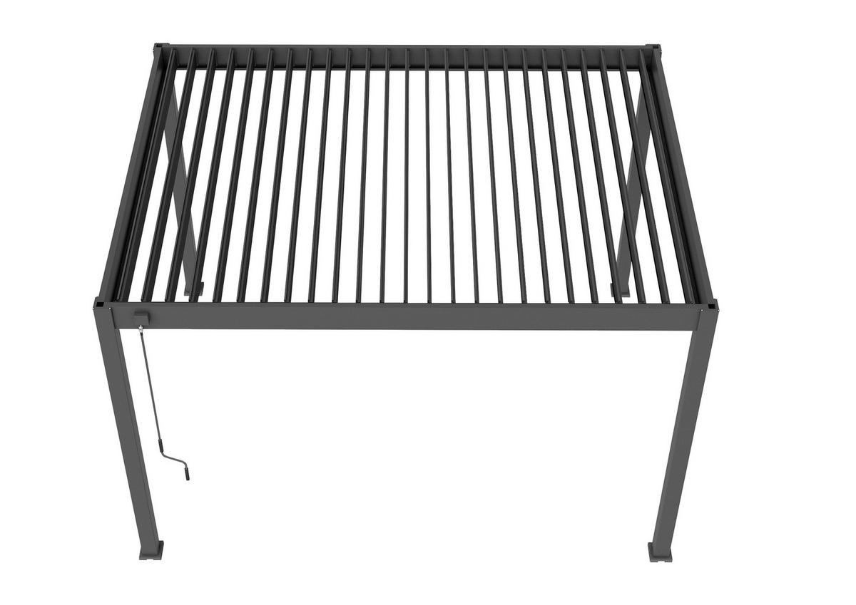 PERGOLA 400/255/300 cm Aluminium  - Anthrazit, Basics, Metall (400/255/300cm) - Gardenson