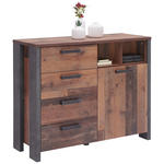 KOMMODE  in 107/88,5/41,3 cm  - Dunkelgrau/Dunkelbraun, Trend, Holzwerkstoff/Kunststoff (107/88,5/41,3cm) - Carryhome