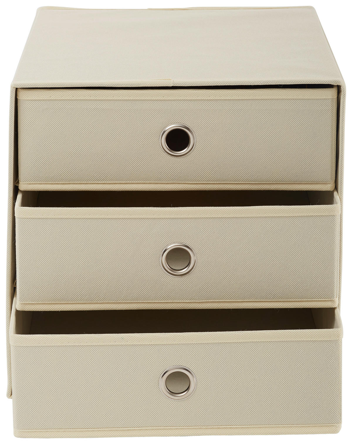 FALTBOX - Silberfarben/Naturfarben, Design, Karton/Textil (32/32/31,5cm) - Carryhome