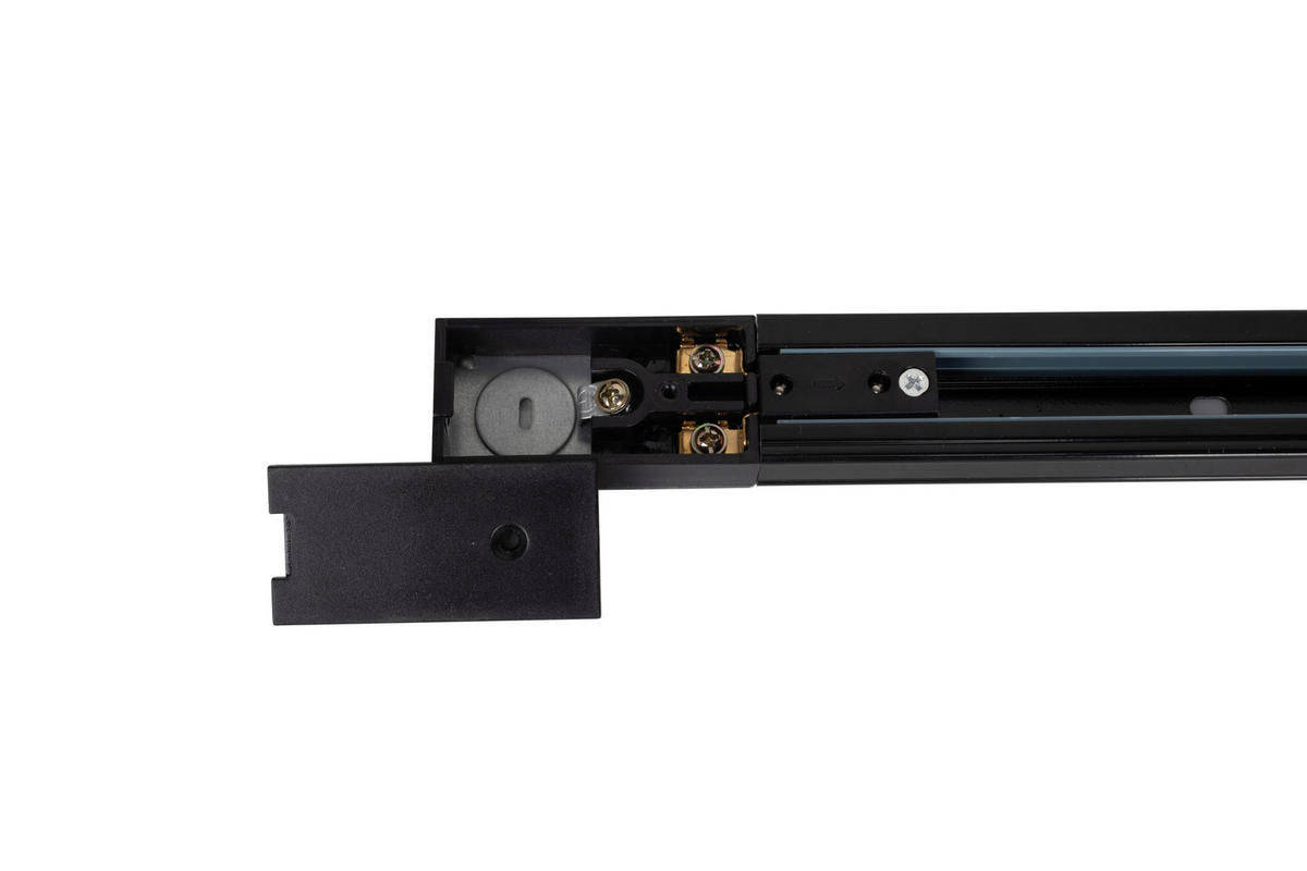 LED-STRAHLER Puk Track 204/8/15,5 cm   - Schwarz, Design, Metall (204/8/15,5cm) - Novel