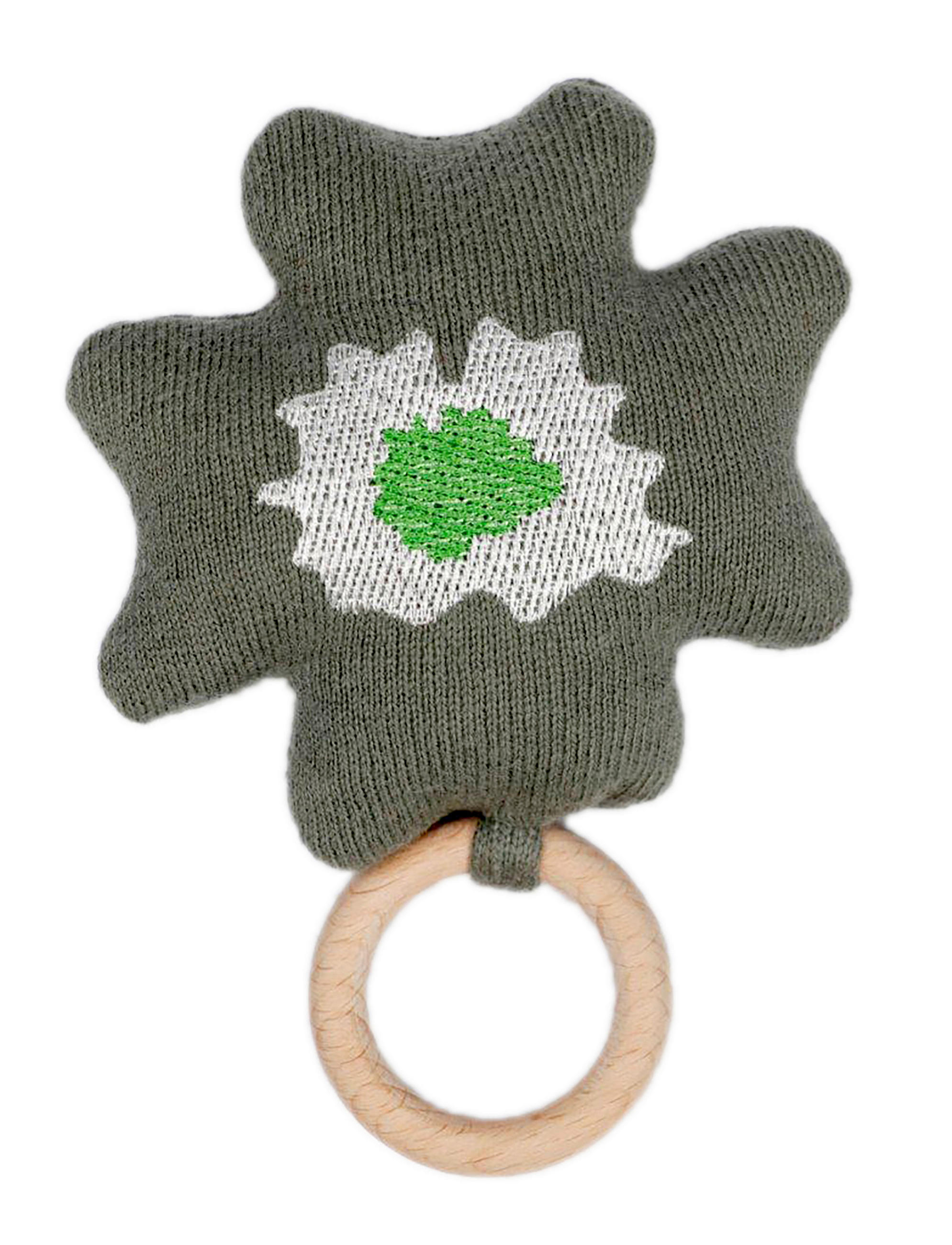RASSEL DOLORES  - Grün, Natur, Holz/Textil (10/10cm) - Avelia