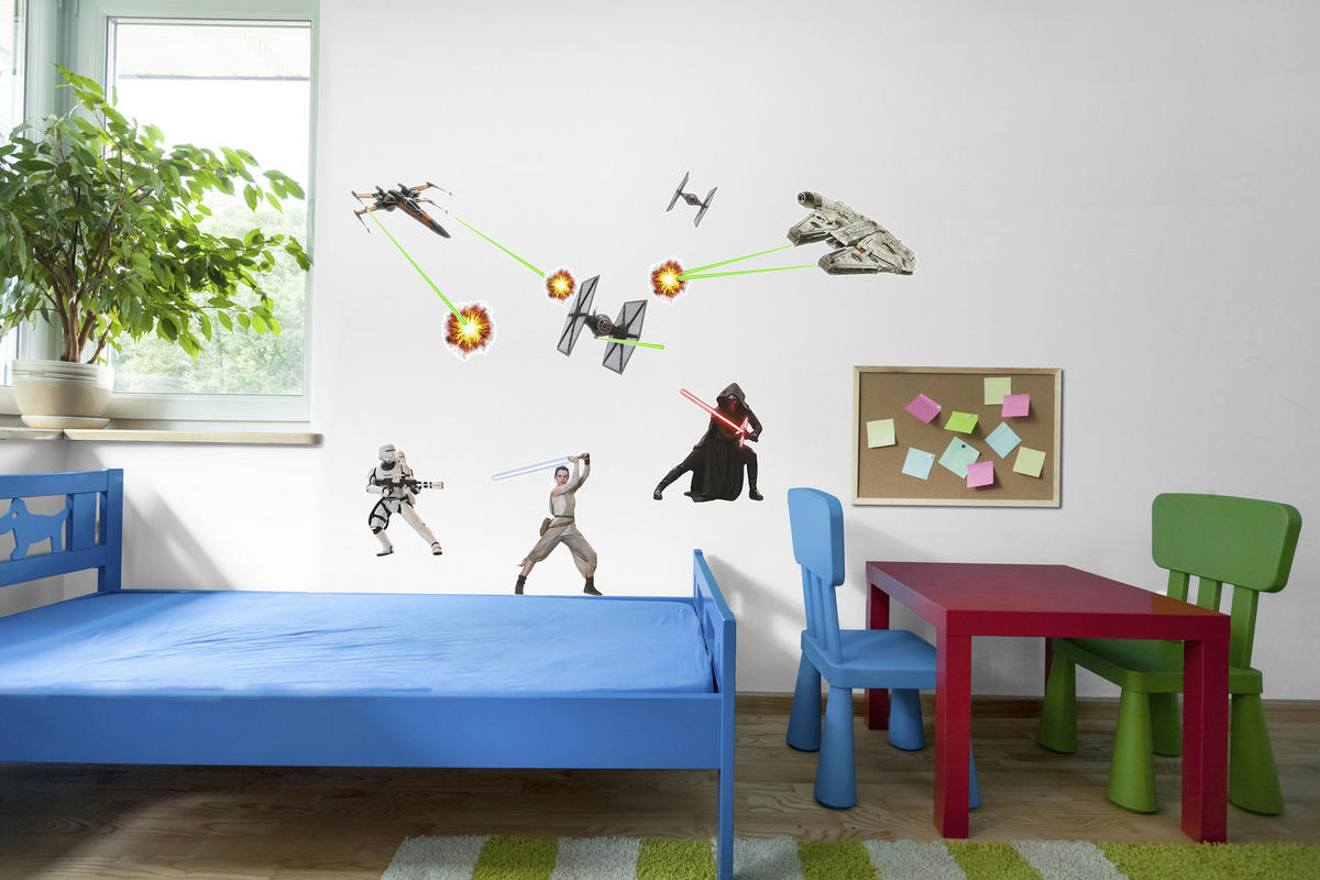 DEKOSTICKER Star Wars  - Rot/Schwarz, LIFESTYLE, Kunststoff (50/70cm) - Star Wars