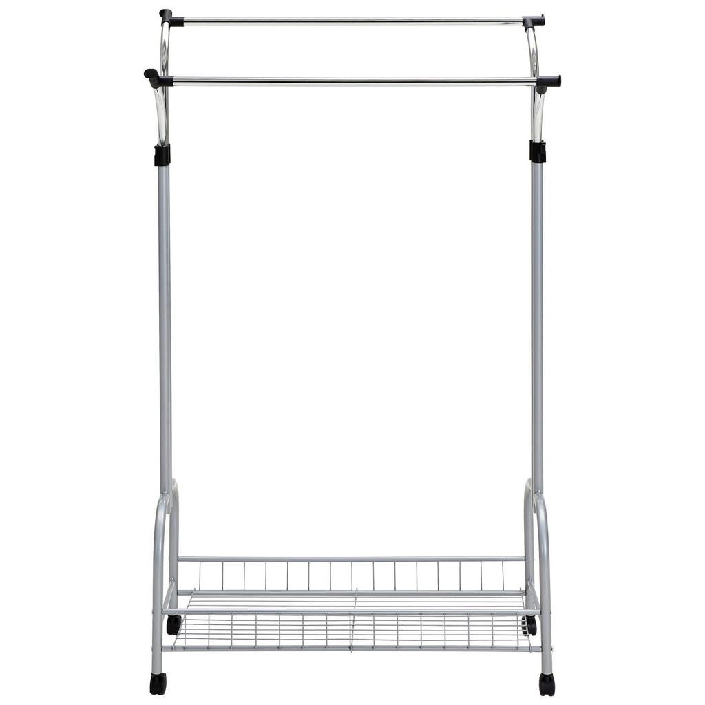 Thumbnail - Xora Kleiderwagen, Alu, Chrom, Metall, 100x195x40 cm, Bsci, Schuhablage, Hosenhalter, Jackenhalter, Garderobe, Garderobe...