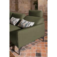 ECKSOFA  in Flachgewebe, Struktur Olivgrün  230/254 cm  - Anthrazit/Olivgrün, Design, Textil/Metall (230/254cm) - Johann Jakob