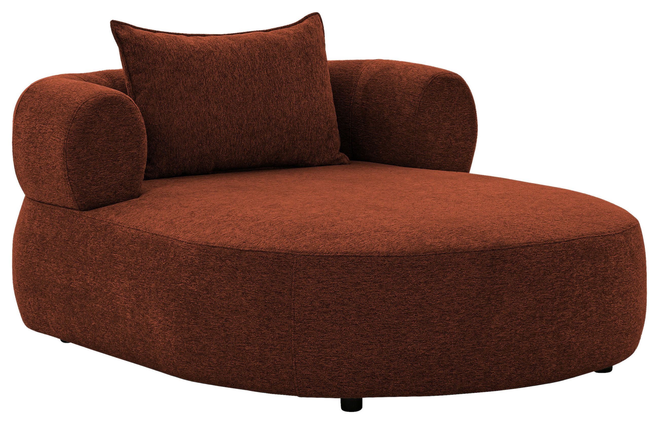 XXL-SESSEL in Chenille Rostfarben - Rostfarben/Schwarz, Design, Kunststoff/Textil (122/76/156cm) - Livetastic