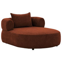 XXL-SESSEL Chenille Rostfarben    - Rostfarben/Schwarz, Design, Kunststoff/Textil (122/76/156cm) - Livetastic
