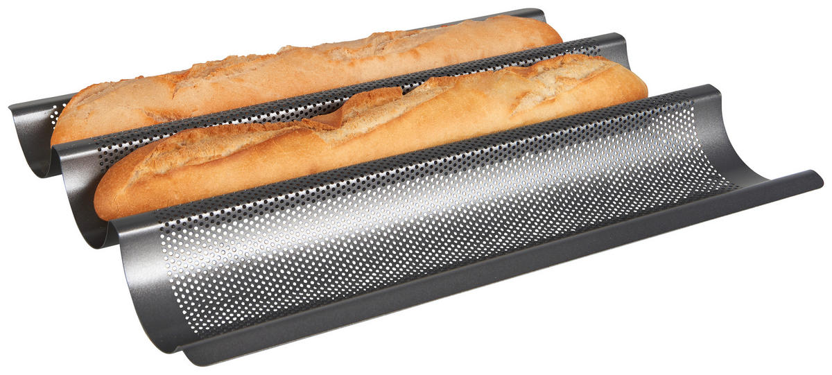 BAGUETTE-BLECH - Schwarz, KONVENTIONELL, Metall (28/38,5/4cm) - Birkmann