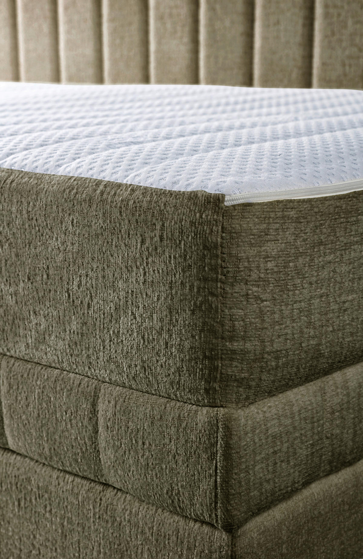 SCHLAFSOFA  mit Bettkasten erhältlich, Bettfunktion erhältlich Struktur Grün  - Schwarz/Grün, Design, Holz/Textil (212/83/99cm) - MID.YOU