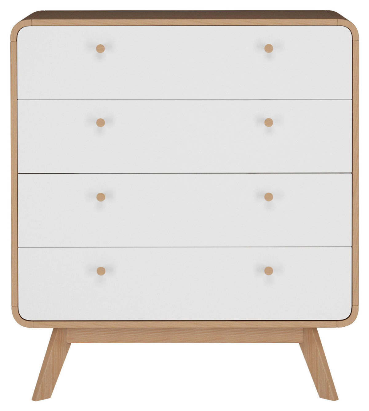 KOMMODE  in 80/88/39 cm  - Eichefarben/Weiß, Design, Holzwerkstoff (80/88/39cm) - MID.YOU