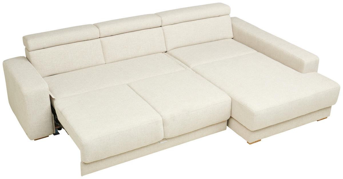 ECKSOFA GINO -EXKLUSIV- - Eichefarben/Naturfarben, Design, Textil (206/316cm) - Sedda