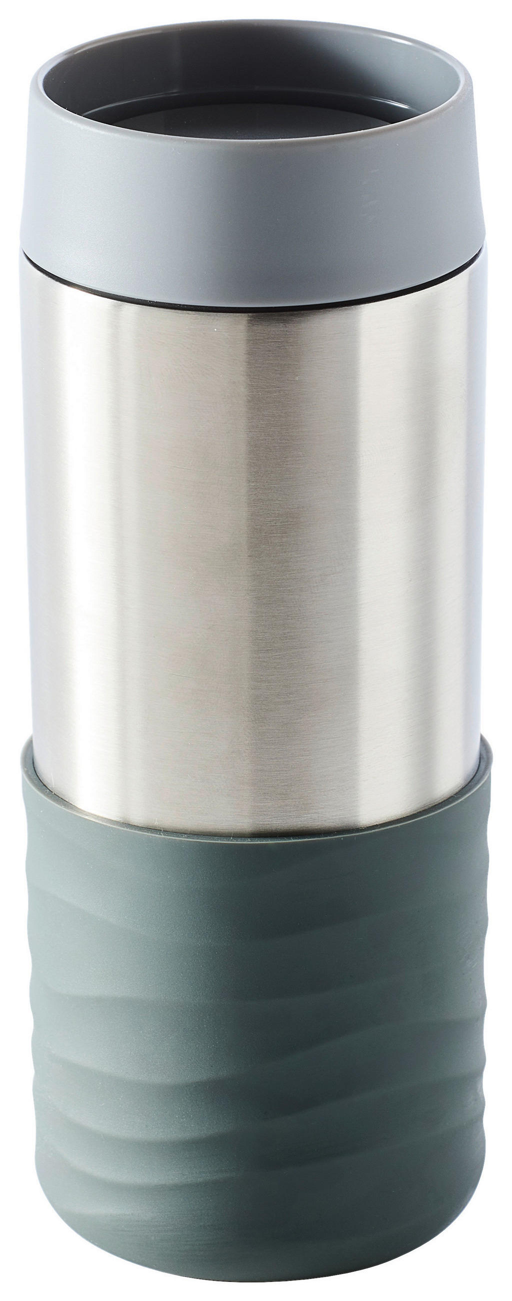 THERMO BÖGRE 0.35 l  - világosszürke/nemesacél, Trend, műanyag/fém (7,1/18,2cm) - Homeware Profession.