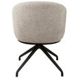 ARMLEHNSTUHL  Typenauswahl, Sitzfläche 360° drehbar, automatische Rückholfunktion Chenille, Flanell  - Taupe/Schwarz, Design, Textil/Metall (61/83/60cm) - Novel