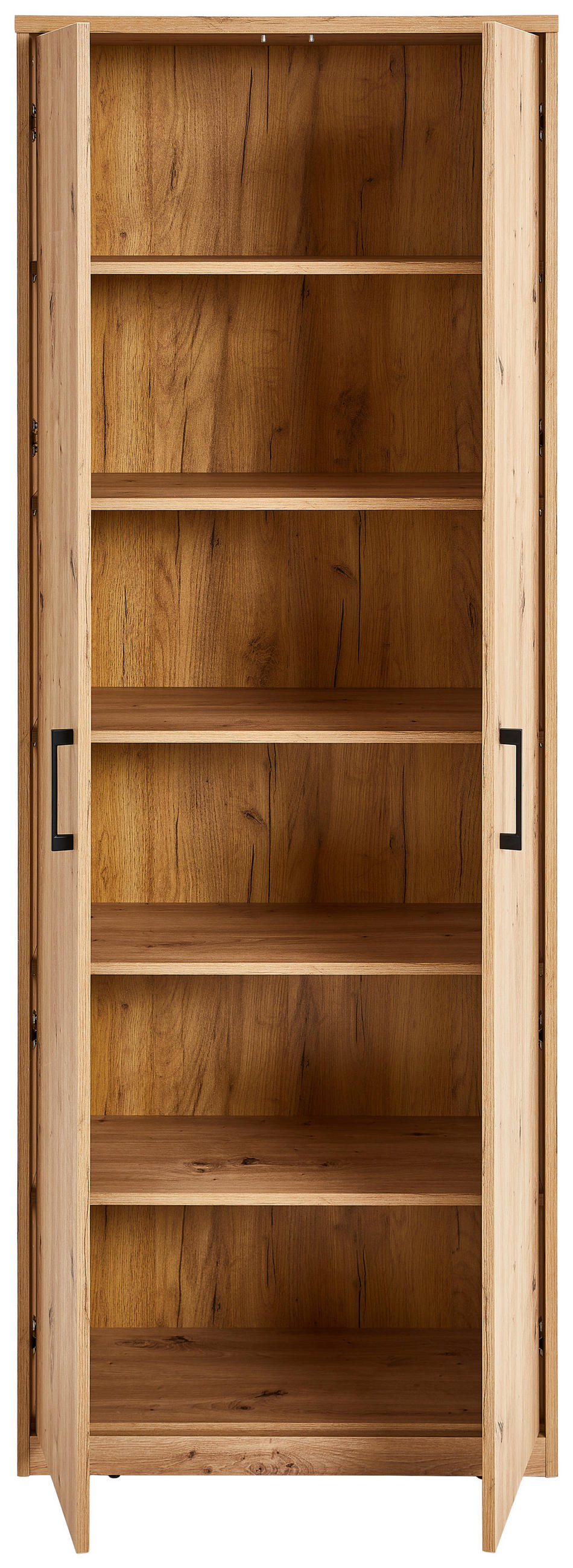 MEHRZWECKSCHRANK 72/194/36 cm  in Eiche Artisan  - Schwarz/Eiche Artisan, Basics, Holzwerkstoff/Metall (72/194/36cm) - Xora
