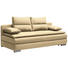 SCHLAFSOFA Webstoff Hellbraun - Hellbraun/Silberfarben, KONVENTIONELL, Kunststoff/Textil (207/94/90cm) - Venda