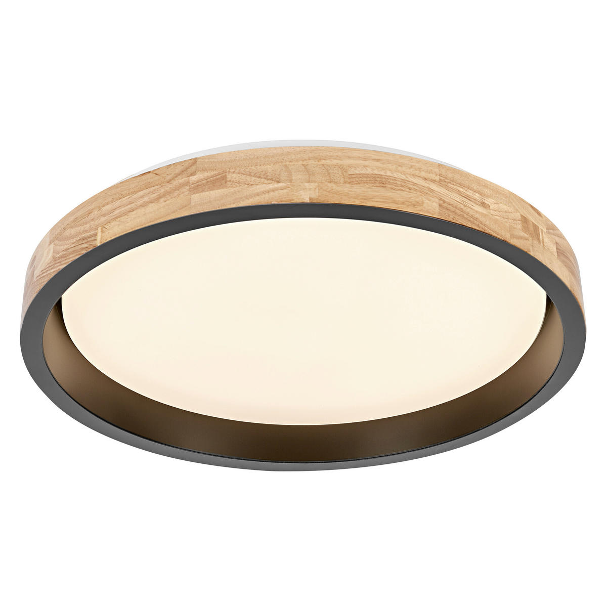 LED-DECKENLEUCHTE 51/8,5 cm  - Schwarz/Naturfarben, Natur, Holz/Kunststoff (51/8,5cm)