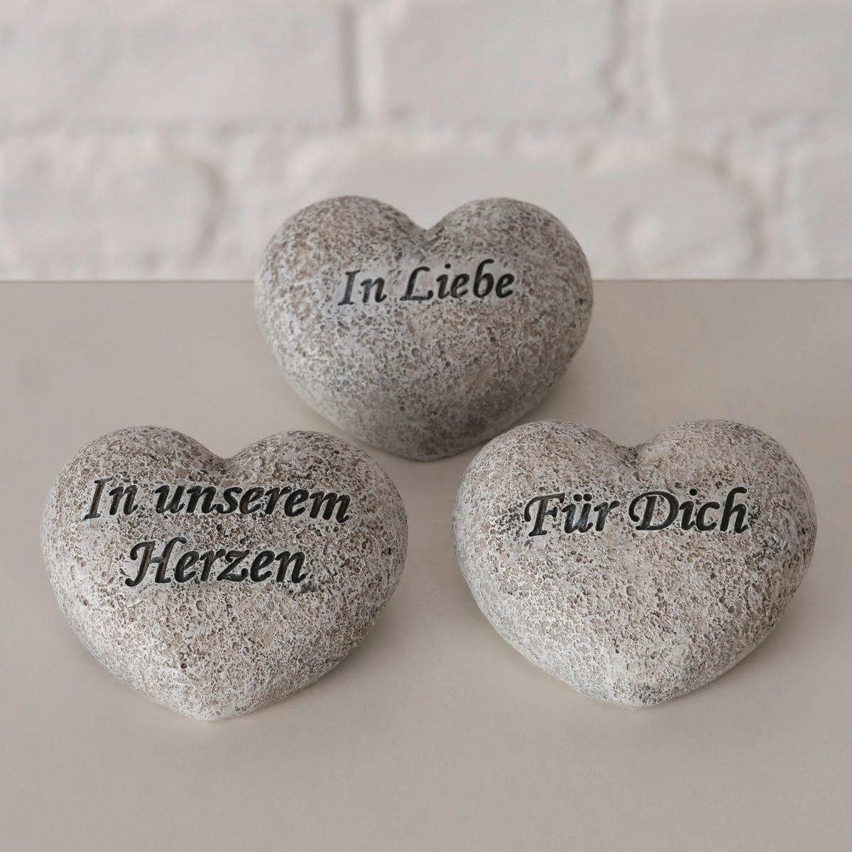 DEKOHERZ - Grau, Basics, Kunststoff (6/5/2,5cm)