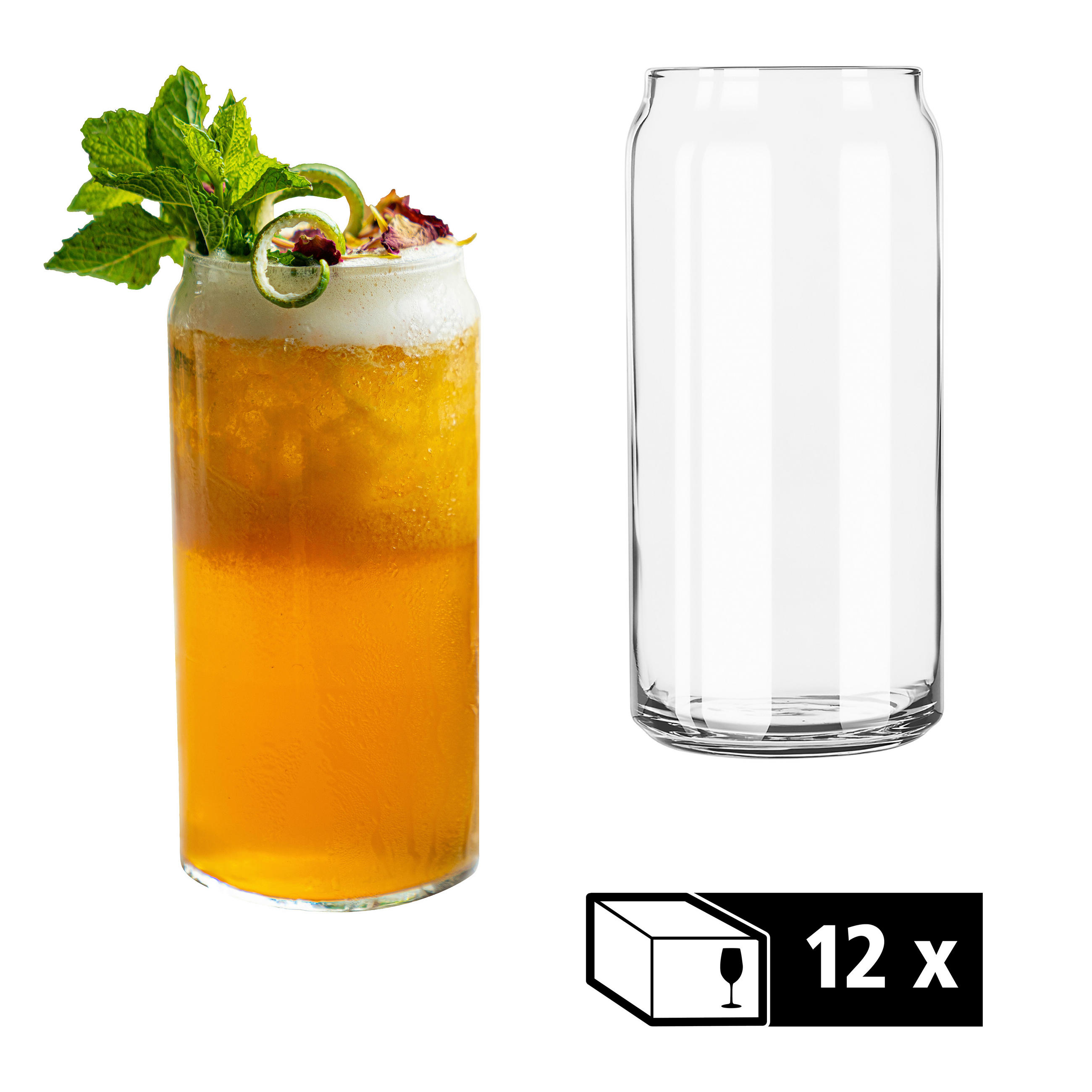 XXXLutz Gläserset Glass Cans Klar 16.5 cm