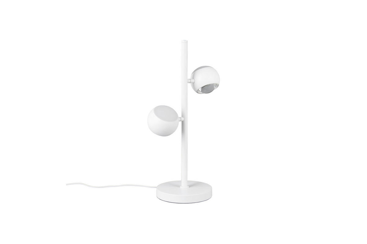 LED-TISCHLEUCHTE 26,5/50/16 cm   - Transparent/Weiß, Design, Kunststoff/Metall (26,5/50/16cm) - Musterring